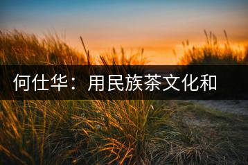 何仕華:用民族茶文化和質(zhì)量來(lái)鑄造品牌