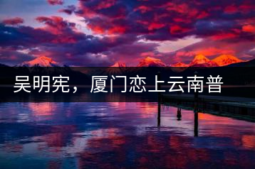 吳明憲，廈門戀上云南普洱茶