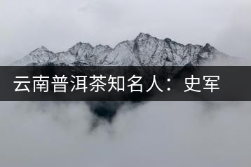 云南普洱茶知名人：史軍超