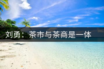 劉勇:茶市與茶商是一體 互相促進才能更好發(fā)展