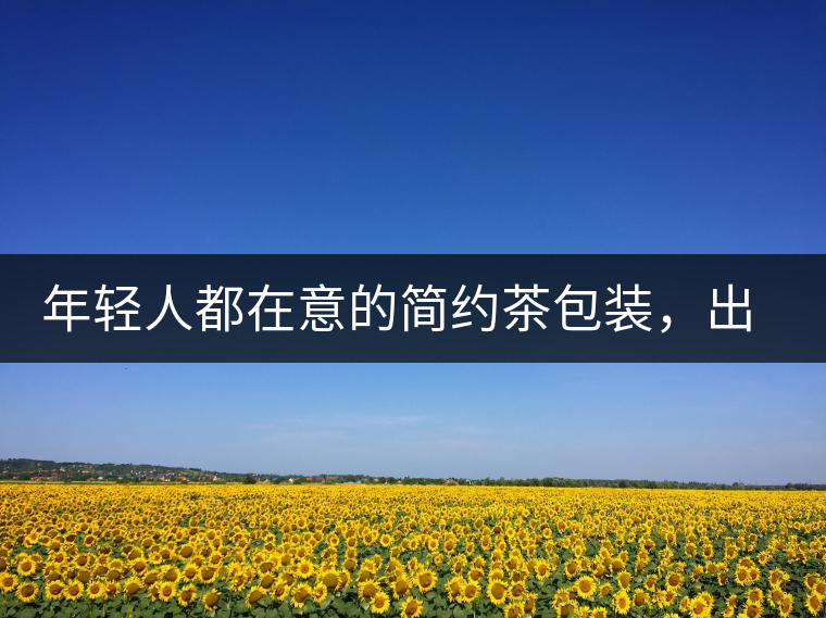 年輕人都在意的簡約茶包裝，出道顏值即巔峰的茶包裝可真好喝！