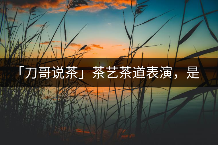 「刀哥說茶」茶藝茶道表演，是裝還是文化？