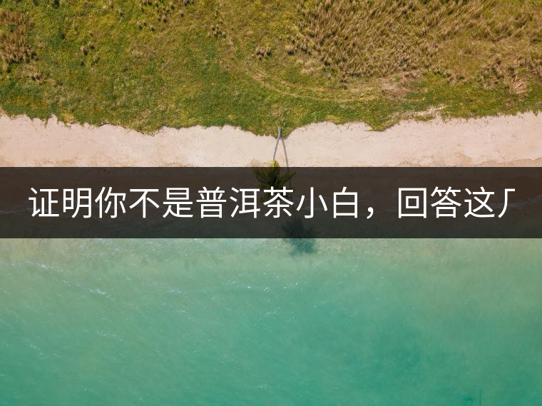 證明你不是普洱茶小白，回答這幾個(gè)問題先！