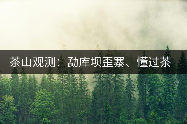 茶山觀測：勐庫壩歪寨、懂過茶山、大戶寨等茶山的生態(tài)指數(shù)