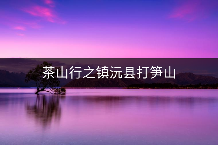 茶山行之鎮(zhèn)沅縣打筍山