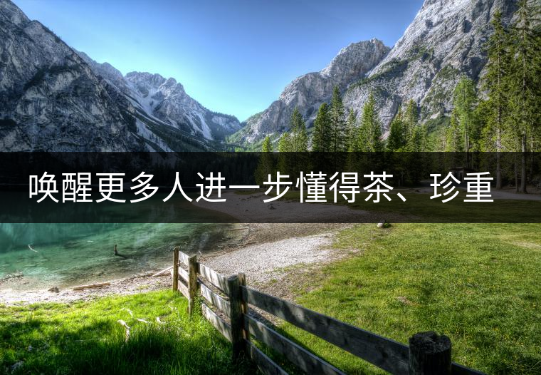 喚醒更多人進(jìn)一步懂得茶、珍重茶、享受茶