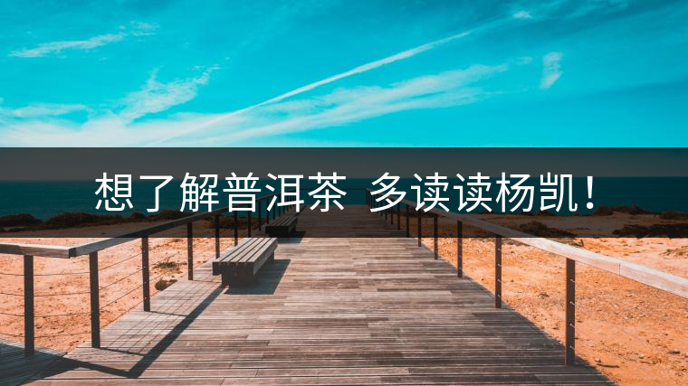 想了解普洱茶  多讀讀楊凱！