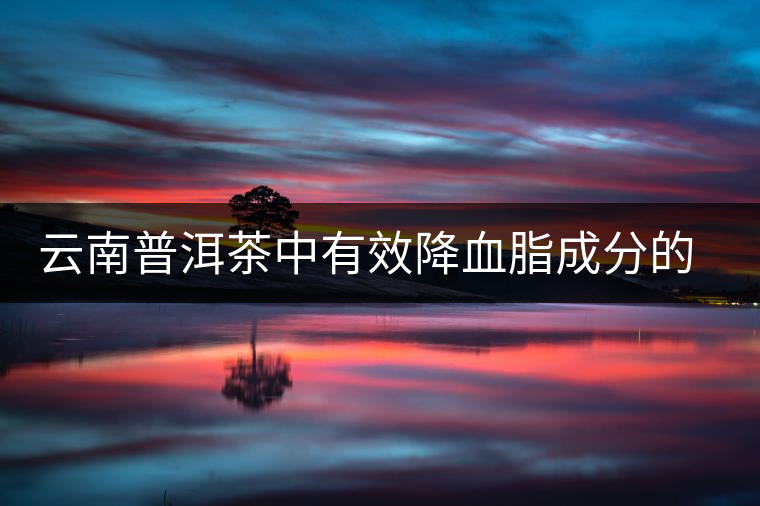 云南普洱茶中有效降血脂成分的檢測(cè)與評(píng)價(jià)