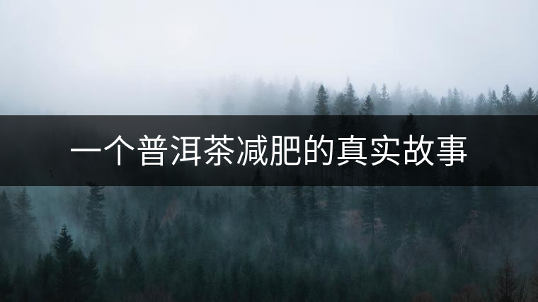 一個普洱茶減肥的真實(shí)故事