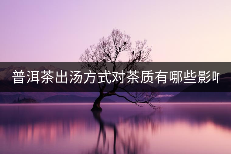 普洱茶出湯方式對茶質(zhì)有哪些影響？