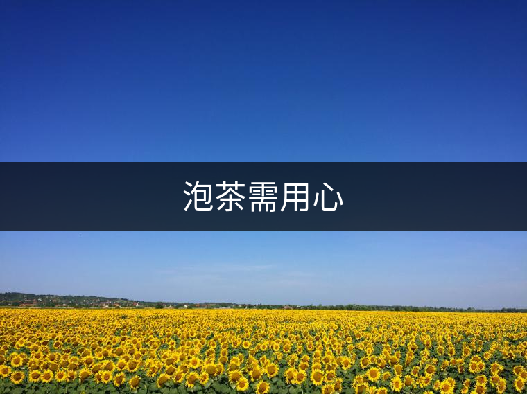 泡茶需用心