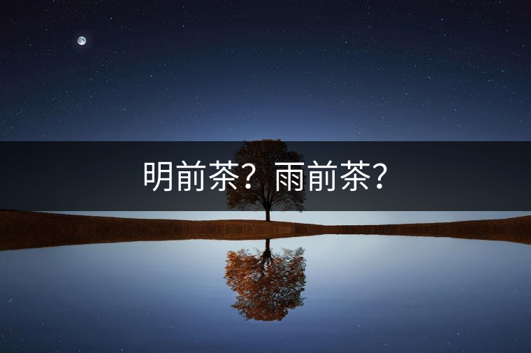 明前茶？雨前茶？