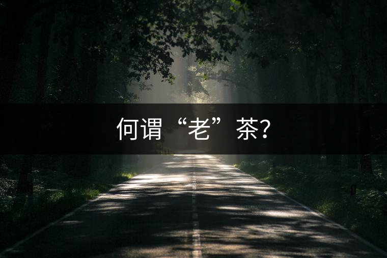 何謂“老”茶？
