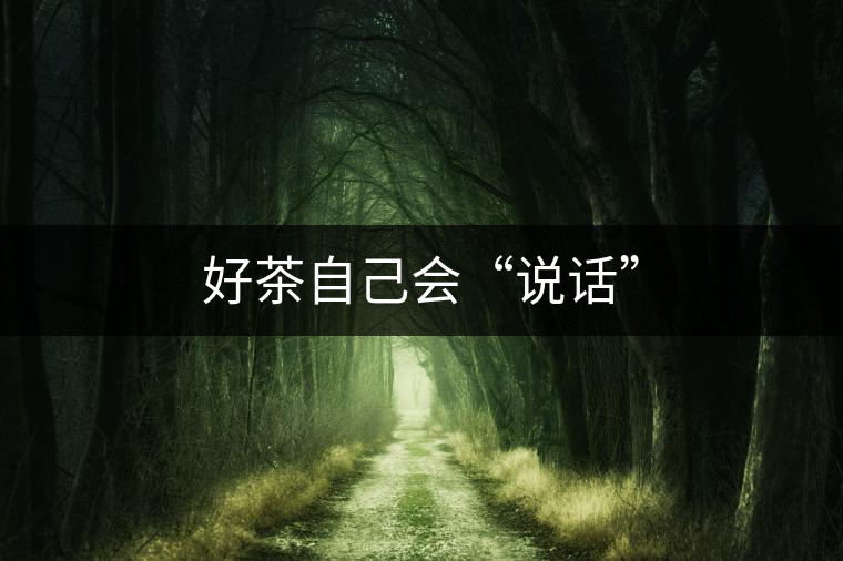好茶自己會(huì)“說話” 好茶自己會(huì)“說話”