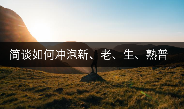 簡談如何沖泡新、老、生、熟普洱茶？