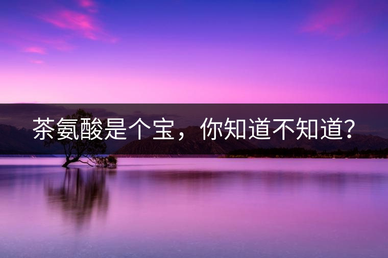 茶氨酸是個寶，你知道不知道？