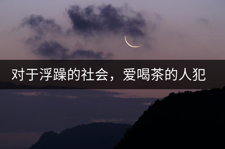 對(duì)于浮躁的社會(huì)，愛(ài)喝茶的人犯了種種罪行