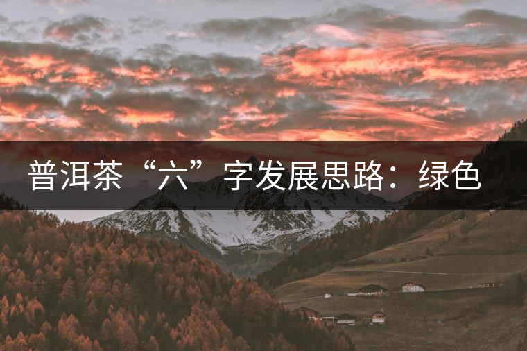普洱茶“六”字發(fā)展思路：綠色、健康、創(chuàng)新