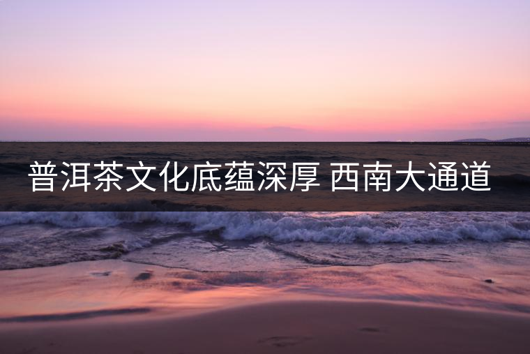 普洱茶文化底蘊(yùn)深厚 西南大通道帶來機(jī)遇