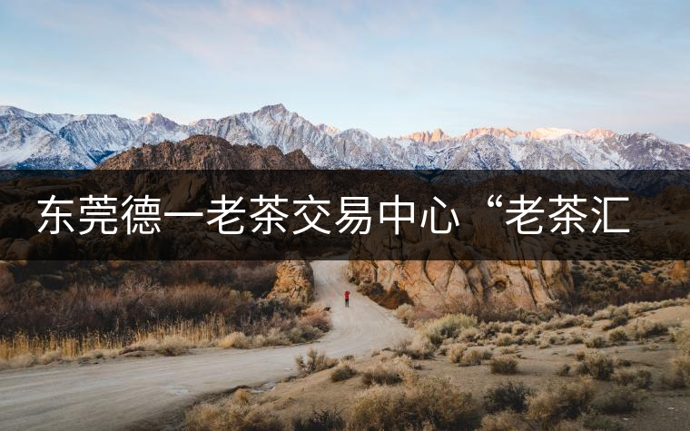 東莞德一老茶交易中心“老茶匯”即將開業(yè)