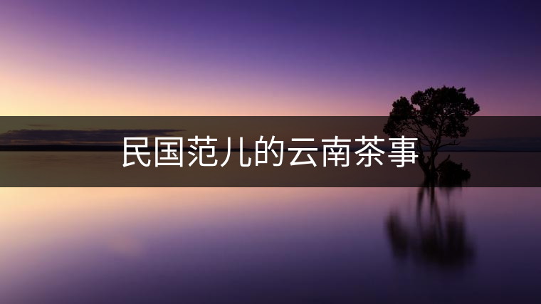 民國(guó)范兒的云南茶事