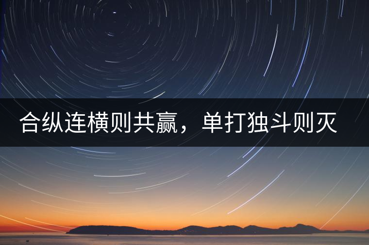 合縱連橫則共贏，單打獨斗則滅亡