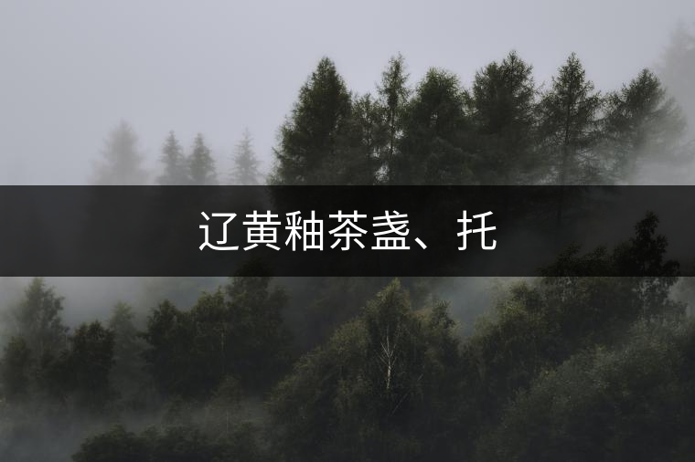 遼黃釉茶盞、托