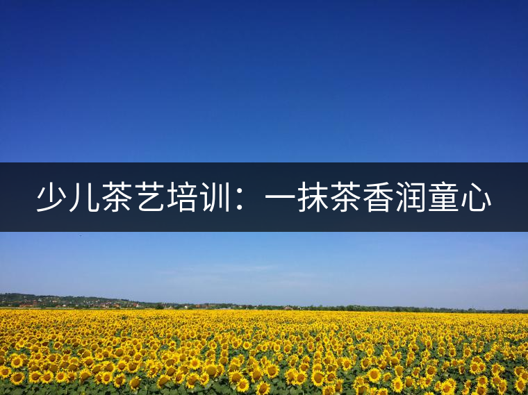 少兒茶藝培訓:一抹茶香潤童心 少兒茶藝培訓:一抹茶香潤童心