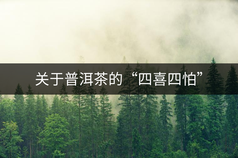 關于普洱茶的“四喜四怕”