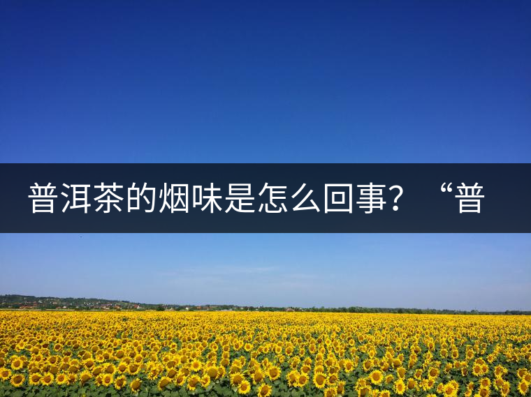 普洱茶的煙味是怎么回事？“普洱教父”白水清最新解析！