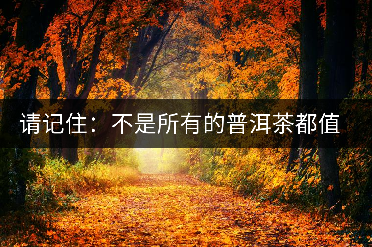 請(qǐng)記?。翰皇撬械钠斩瓒贾档檬詹? /></p><p>眾所周知，普洱茶是可以喝的古董，它“越陳越香”的屬性，讓人著迷，甚至沉醉!我有一個(gè)朋友問(wèn)我，是不是只要是普洱茶，都可以收藏?其實(shí)，不是的!正如這個(gè)世間，不是所有的人都喜歡你，也不是所有的人都討厭你一樣，同樣，不是所有的普洱茶都值得收藏!</p>
<p><span id=