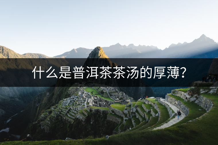 什么是普洱茶茶湯的厚??？