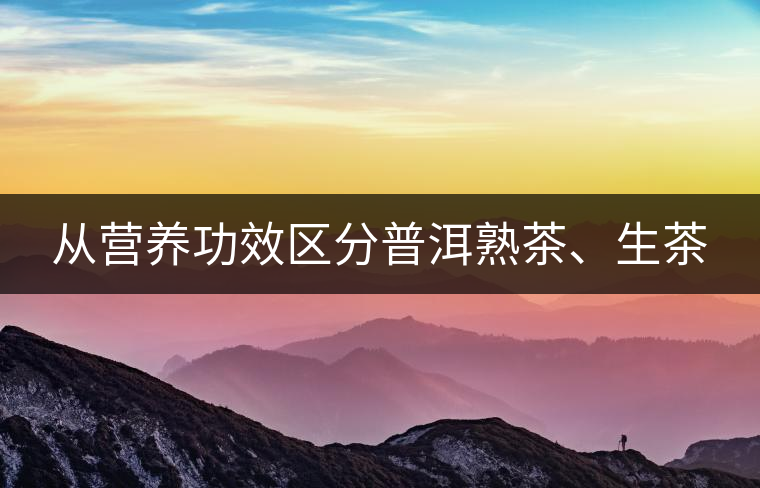 從營養(yǎng)功效區(qū)分普洱熟茶、生茶