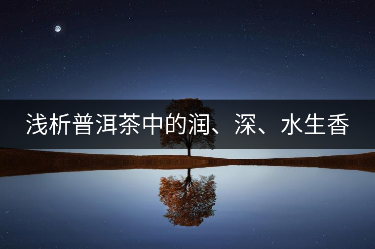 淺析普洱茶中的潤(rùn)、深、水生香