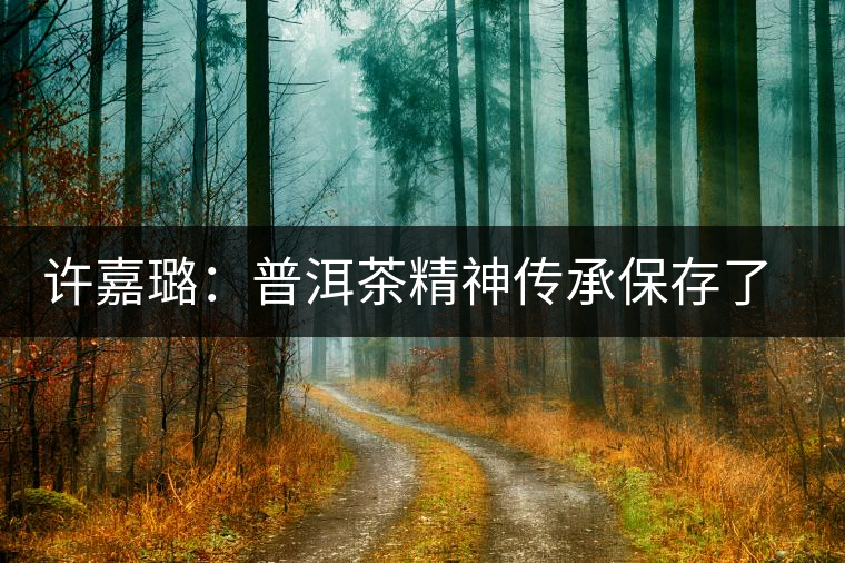 許嘉璐:普洱茶精神傳承保存了寶貴文化傳統(tǒng)基因 許嘉璐:普洱茶精神傳承保存了寶貴文化傳統(tǒng)基因