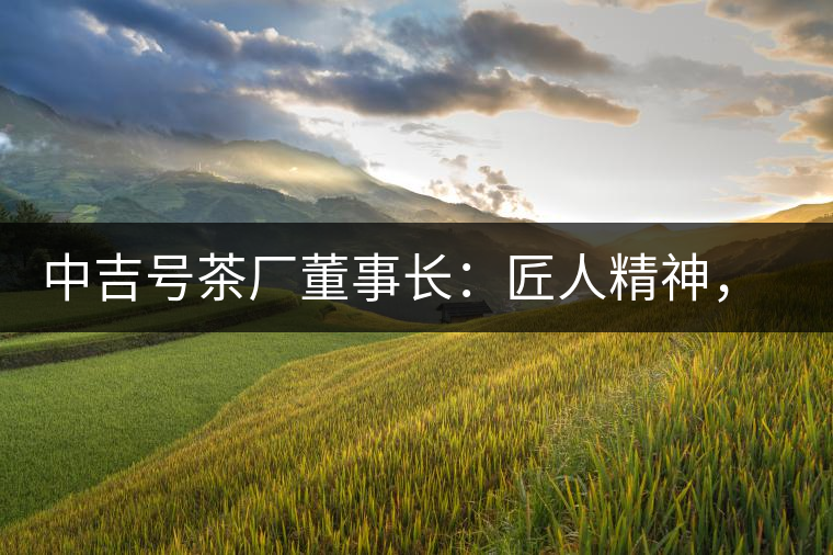 中吉號(hào)茶廠董事長(zhǎng)：匠人精神，普洱茶人成就大業(yè)的砝碼