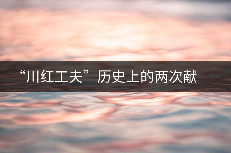 “川紅工夫”歷史上的兩次獻禮 “川紅工夫”歷史上的兩次獻禮