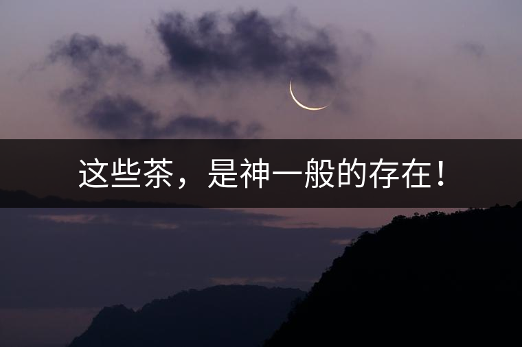 這些茶，是神一般的存在！