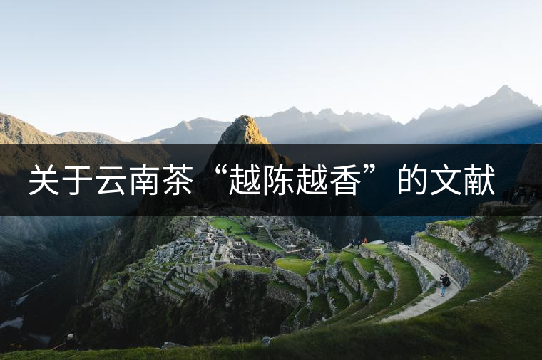 關(guān)于云南茶“越陳越香”的文獻(xiàn)資料，你看這篇就夠了