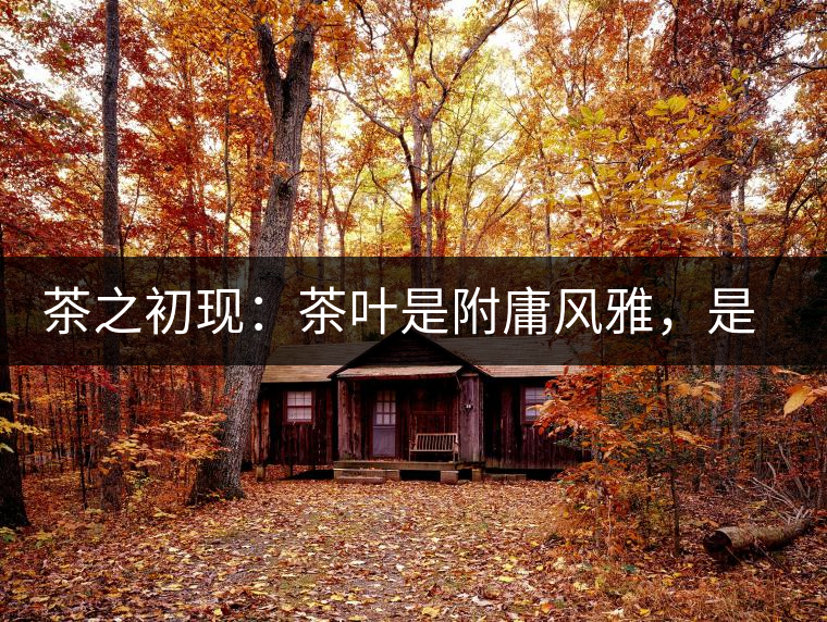 茶之初現(xiàn)：茶葉是附庸風(fēng)雅，是禪茶一味，更是王朝興衰