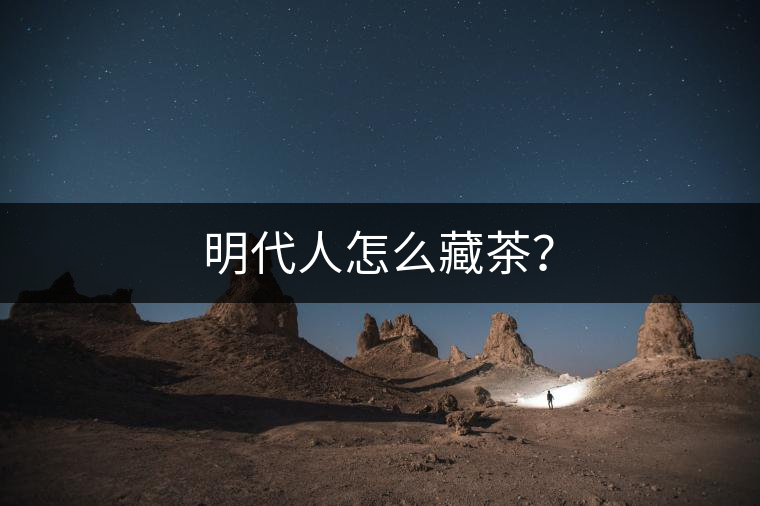 明代人怎么藏茶？