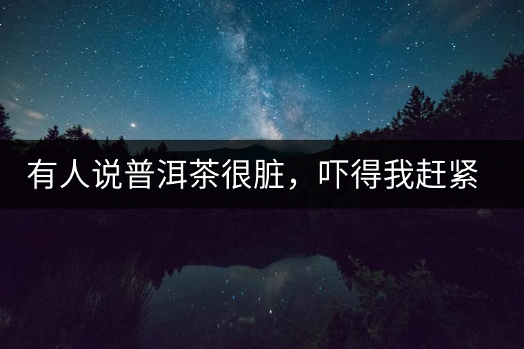 有人說普洱茶很臟，嚇得我趕緊喝杯熟茶壓壓驚