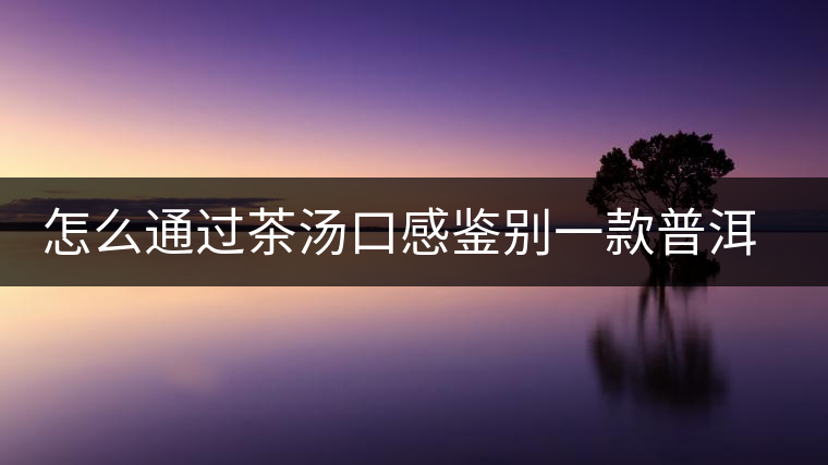 怎么通過茶湯口感鑒別一款普洱茶的優(yōu)與劣？