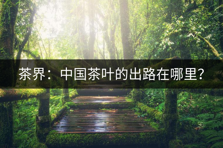 茶界：中國茶葉的出路在哪里？