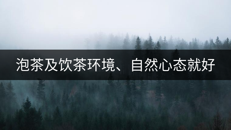 泡茶及飲茶環(huán)境、自然心態(tài)就好