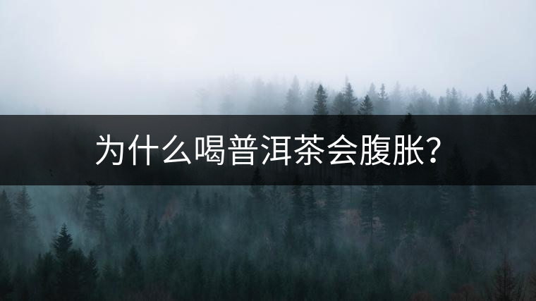 為什么喝普洱茶會腹脹？