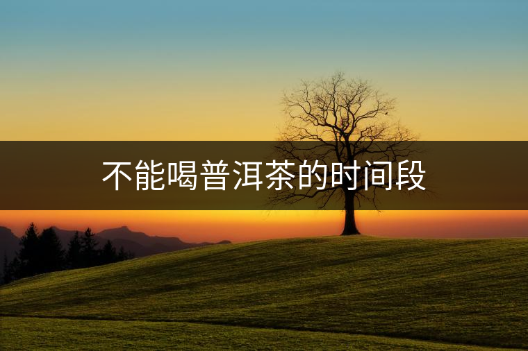 不能喝普洱茶的時間段 不能喝普洱茶的時間段