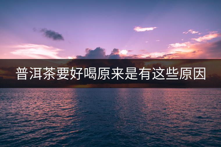 普洱茶要好喝原來(lái)是有這些原因 普洱茶要好喝原來(lái)是有這些原因