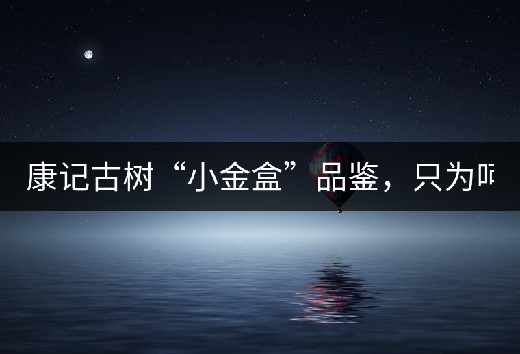 康記古樹“小金盒”品鑒，只為呵護(hù)您的味蕾！