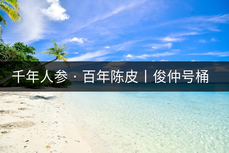 千年人參 · 百年陳皮丨俊仲號(hào)桶裝柑普茶豈止于大！